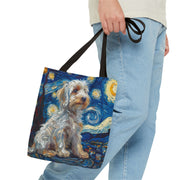 Starry Dachshund Canvas Tote Bag, Artistic Eco-Friendly Gift for Dog Lovers