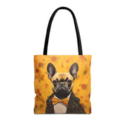 Frenchie Chic Tote Bag - Stylish Floral Design for Dog Lovers