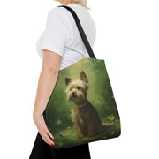 Yorkie Tote Bag – Eco-Friendly Canvas with Meadow Walk Design