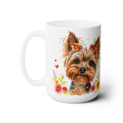 Yorkie Lover Floral Coffee Mug – Yorkshire Terrier Gift for Dog Moms