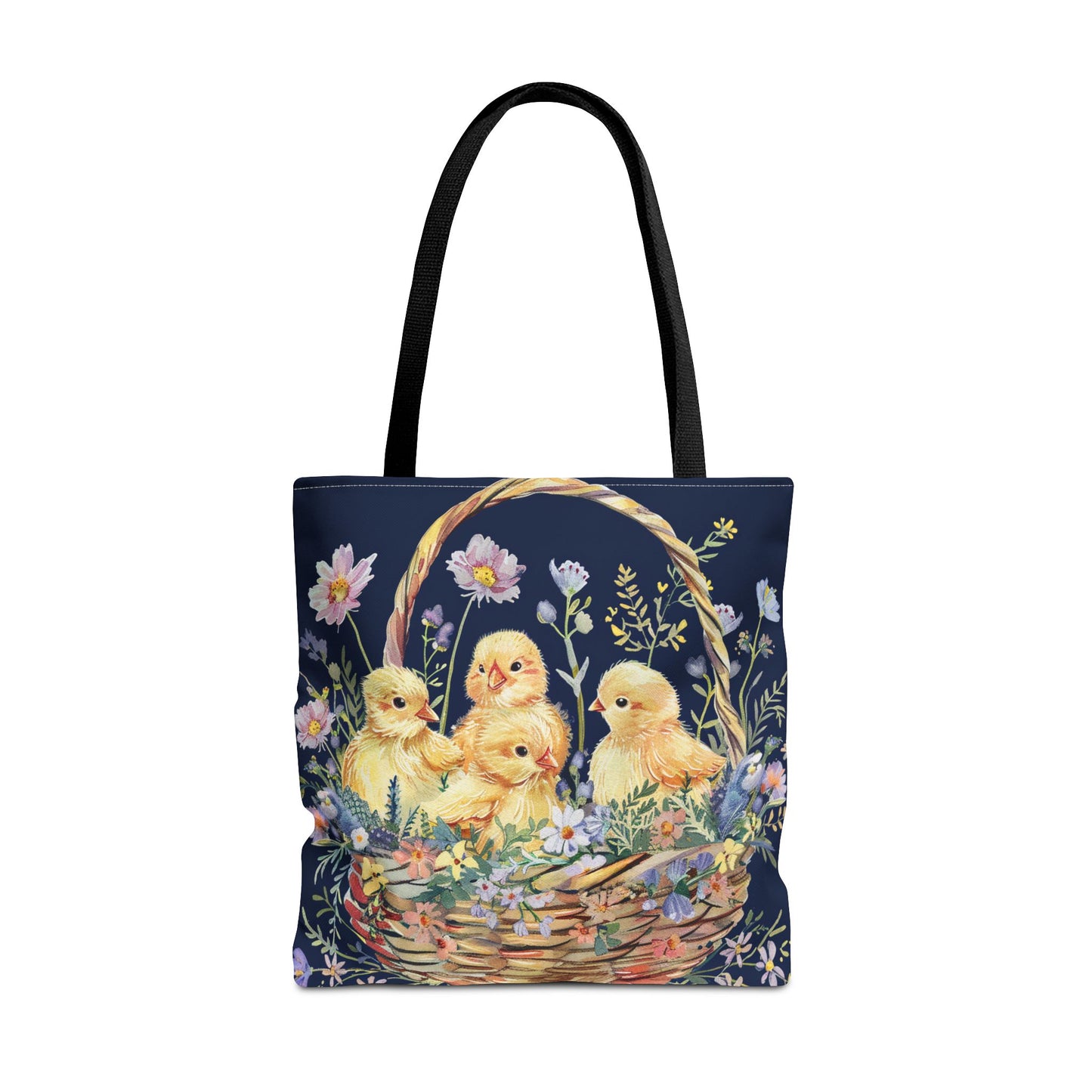 Chick Basket Spring Tote Bag - Easter Gift and Shopping Essential