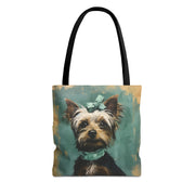 Chic Yorkie Portrait Canvas Tote Bag – Perfect for Dog Lovers