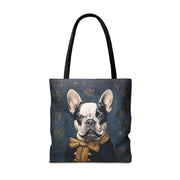 French Bulldog Aristocrat Canvas Tote Bag, Chic and Eco-Friendly Design