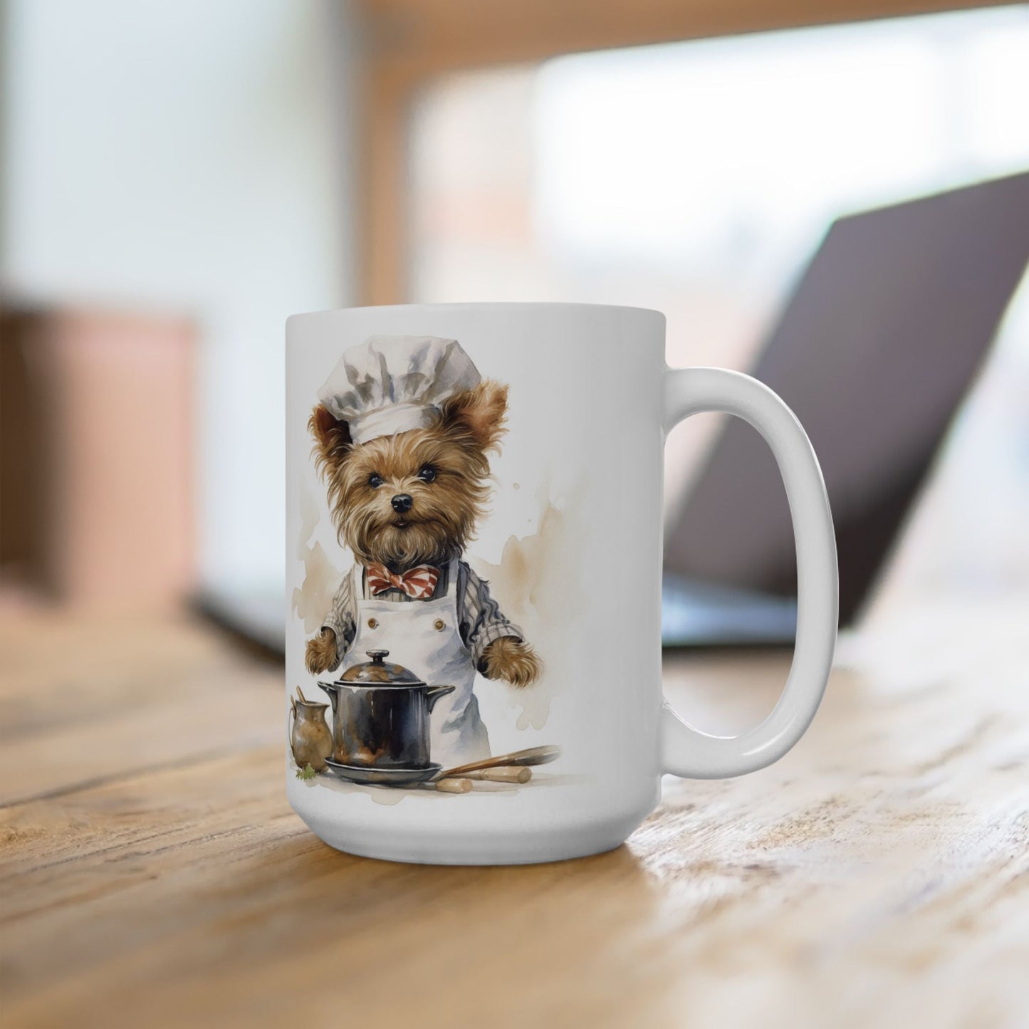 Yorkie Chef Mug – Adorable Yorkshire Terrier Coffee Cup Gift