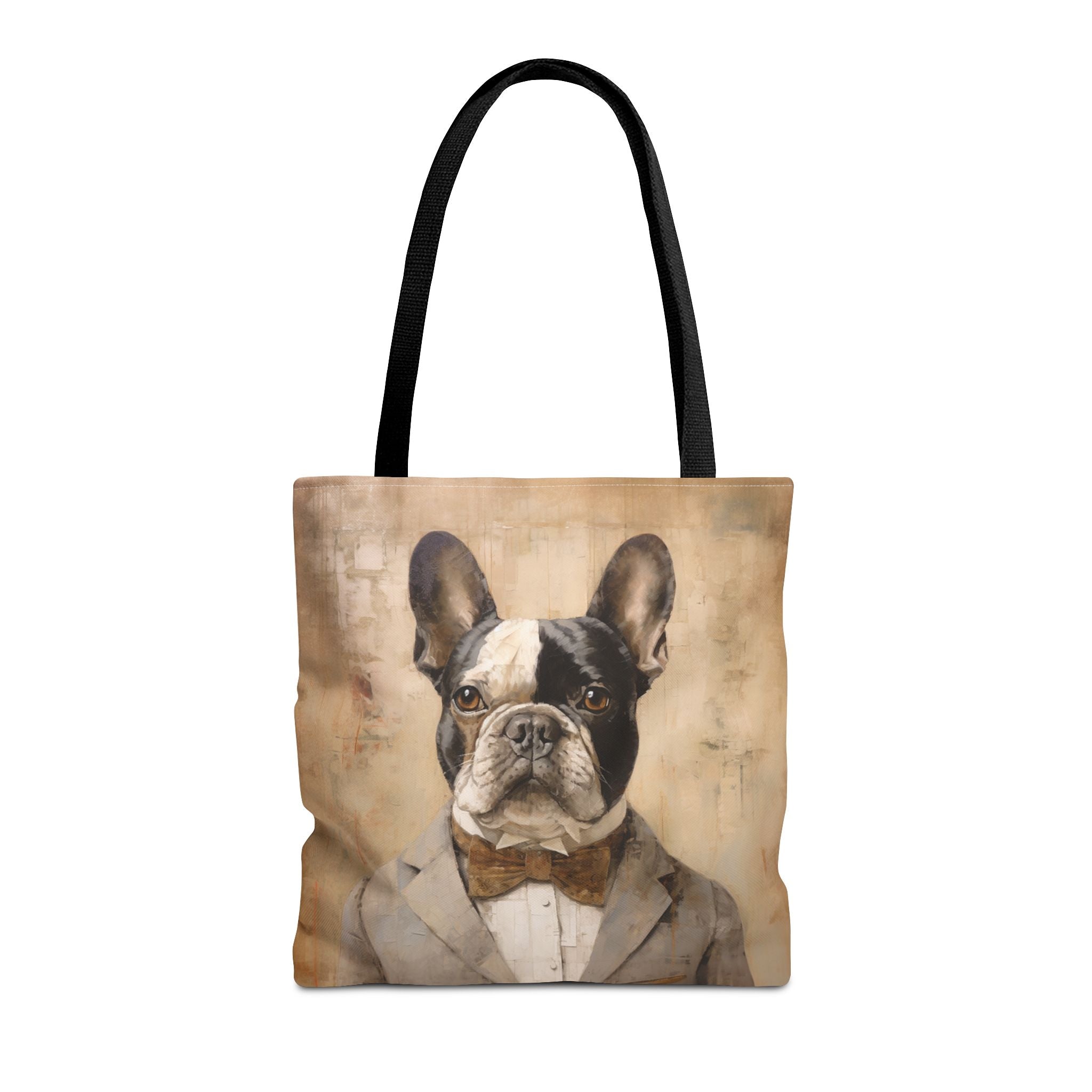 French Bulldog Portrait Tote Bag, Chic Canvas Accessory for Dog Lovers