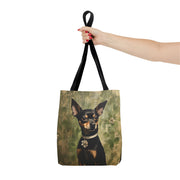 Chic Chihuahua Floral Canvas Tote Bag – Eco-Friendly Gift for Dog Lovers