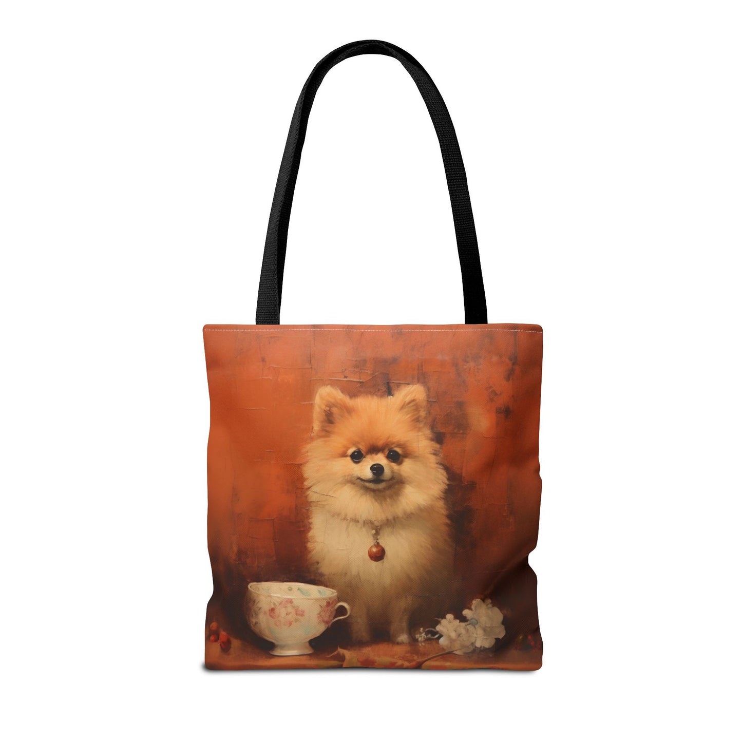 Pomeranian Elegance Tote Bag, Eco-Friendly Canvas with Artistic Charm