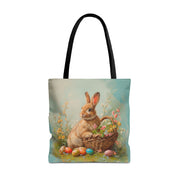 Charming Bunny Easter Tote Bag, Artistic Spring Design for Gifts