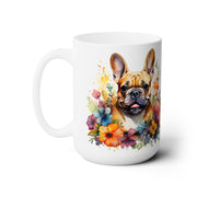 Frenchie Love Mug – Floral French Bulldog Coffee Cup Gift