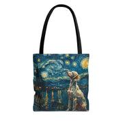 Starry Night Labrador Tote Bag - Artistic Eco-Friendly Canvas Gift - Darwin & Rose