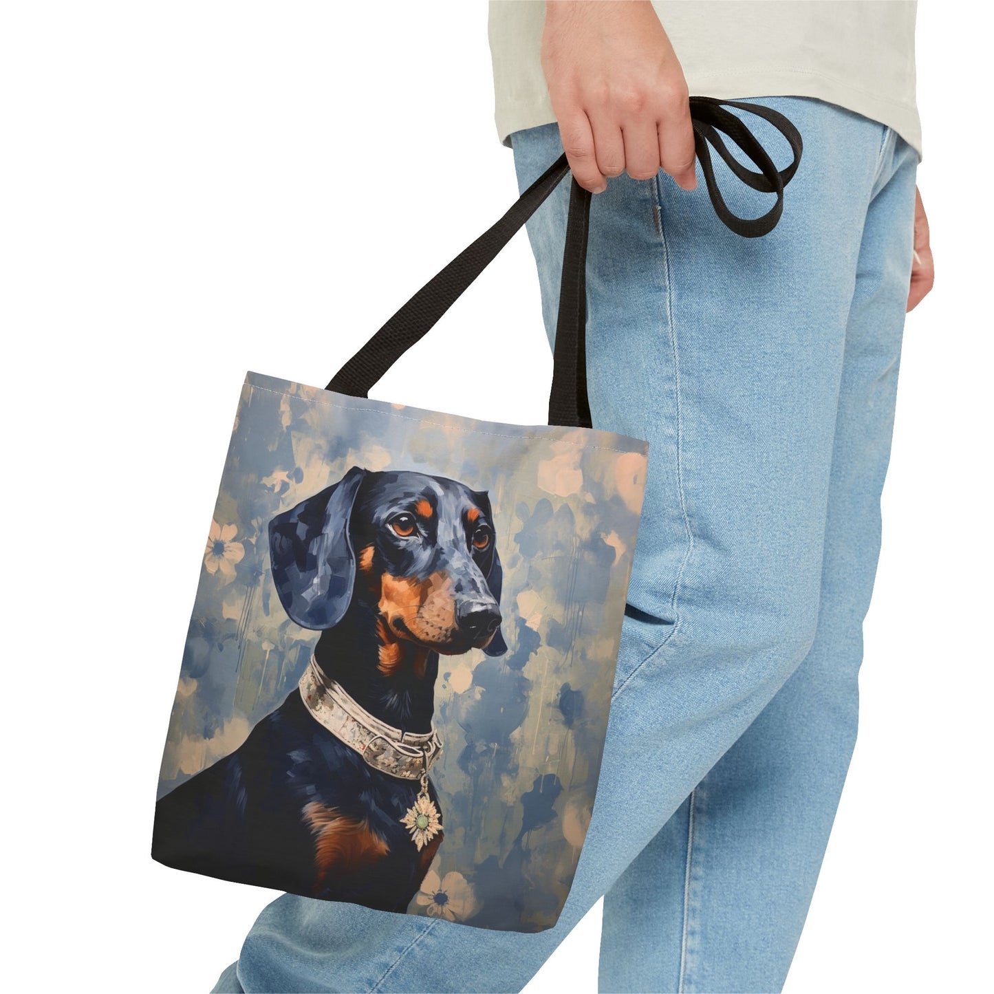 Dachshund Elegance Tote Bag, Eco-Friendly Canvas Gift for Dog Lovers