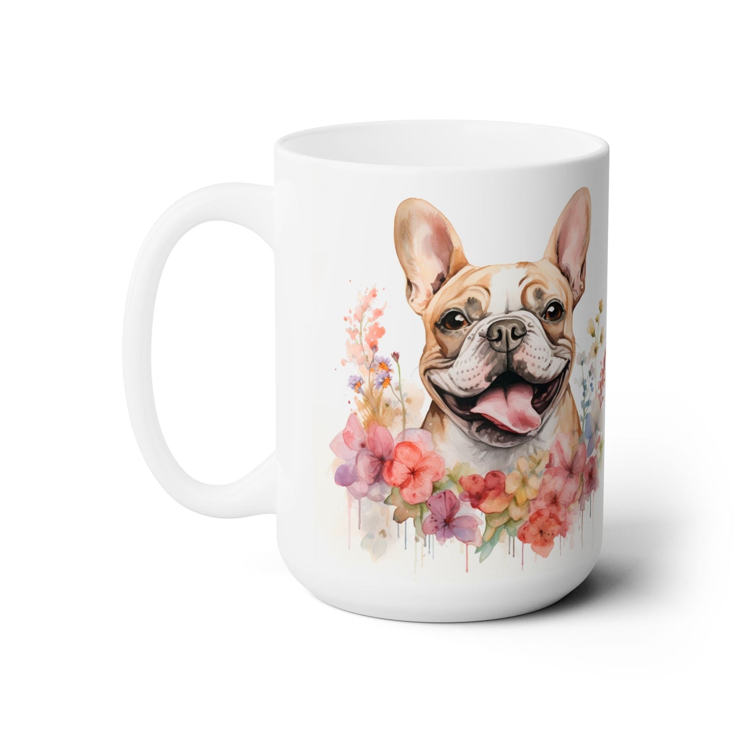 Frenchie Floral Fun Coffee Mug – Adorable French Bulldog Gift