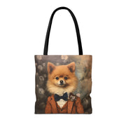 Pomeranian Portrait Canvas Tote Bag, Chic Gift for Dog Lovers