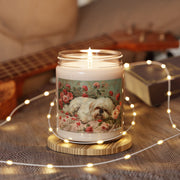 Maltese Dog Candle – Vintage Floral Art Gift for Pet Lovers