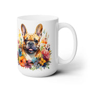 Frenchie Love Mug – Floral French Bulldog Coffee Cup Gift