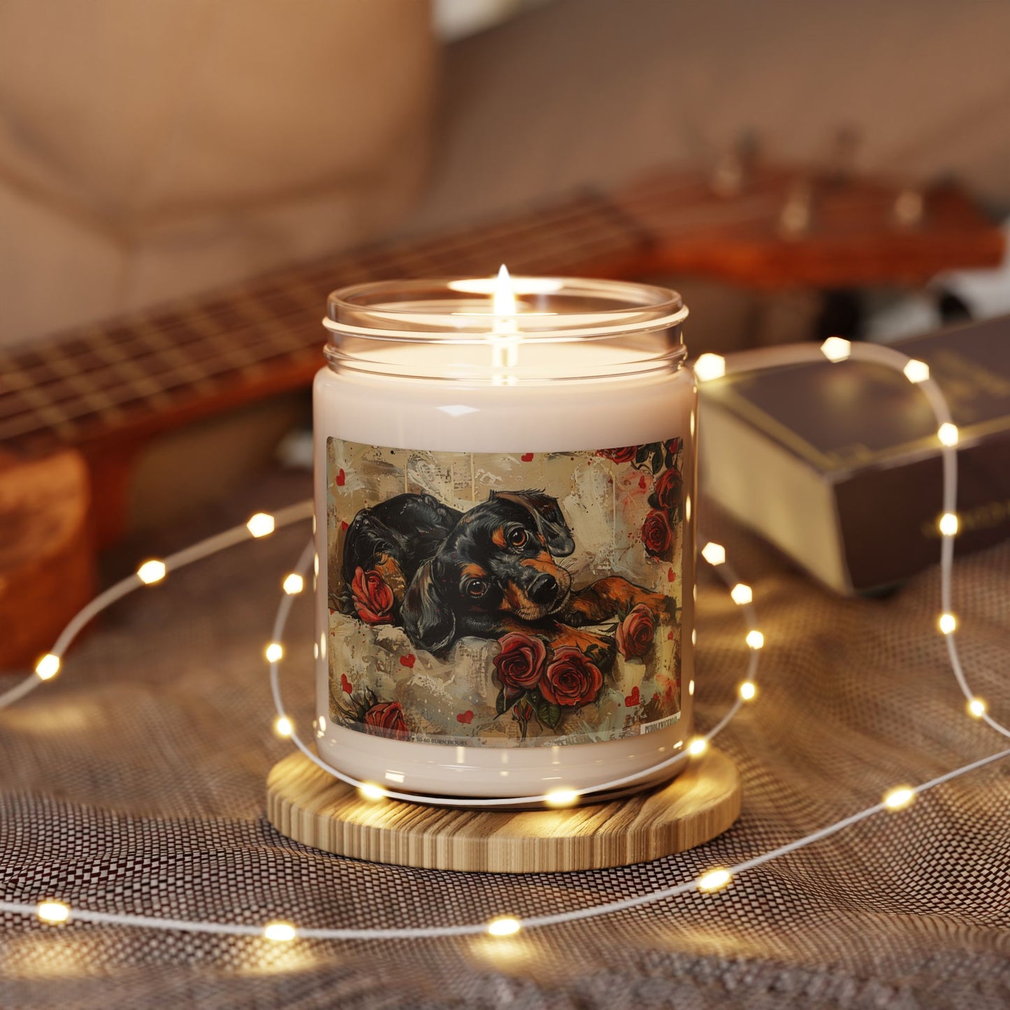 Charming Dachshund Rose Candle – Dog Lover Gift Idea