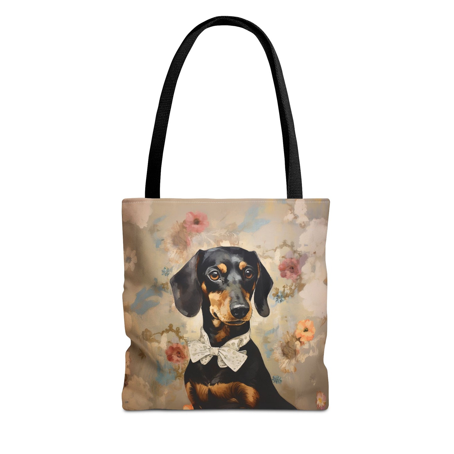 Dashing Dachshund Floral Tote Bag – Chic Eco-Friendly Dog Lover Gift