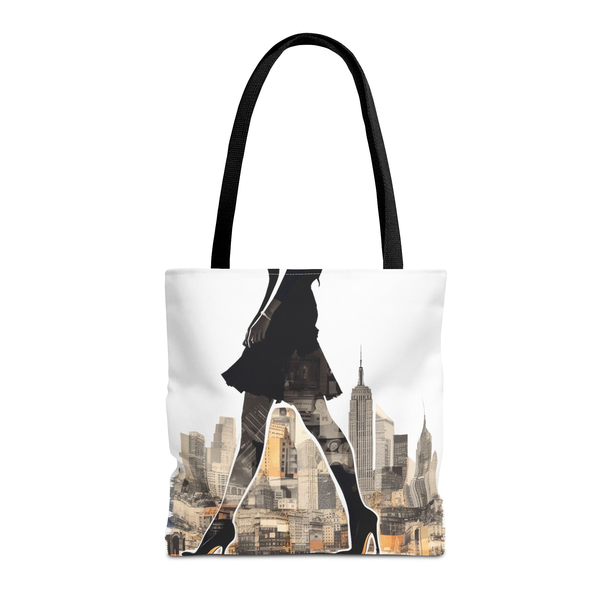 Chic City Skyline Tote Bag with Modern Fashion Silhouette