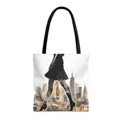 Chic City Skyline Tote Bag with Modern Fashion Silhouette