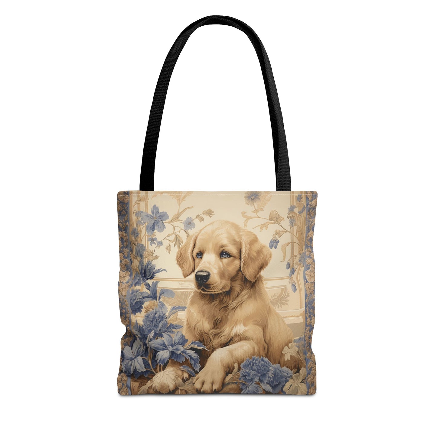 Golden Retriever Floral Tote Bag - Eco-Friendly Gift for Dog Lovers