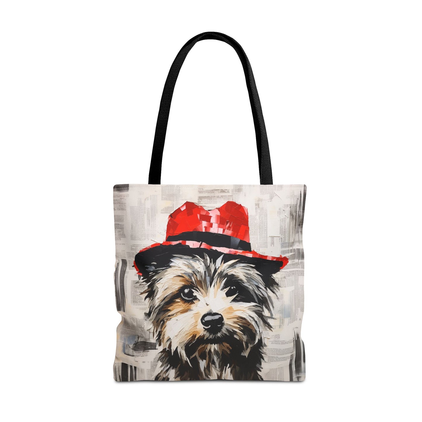 Yorkie Charm Tote Bag – Red Fedora Yorkshire Terrier Design