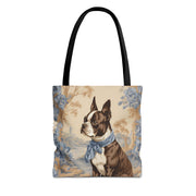 Regal Boston Terrier Tote Bag – Vintage-Inspired Art for Dog Lovers