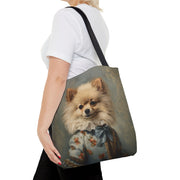 Regal Pomeranian Portrait Tote Bag, Stylish Gift for Dog Lovers