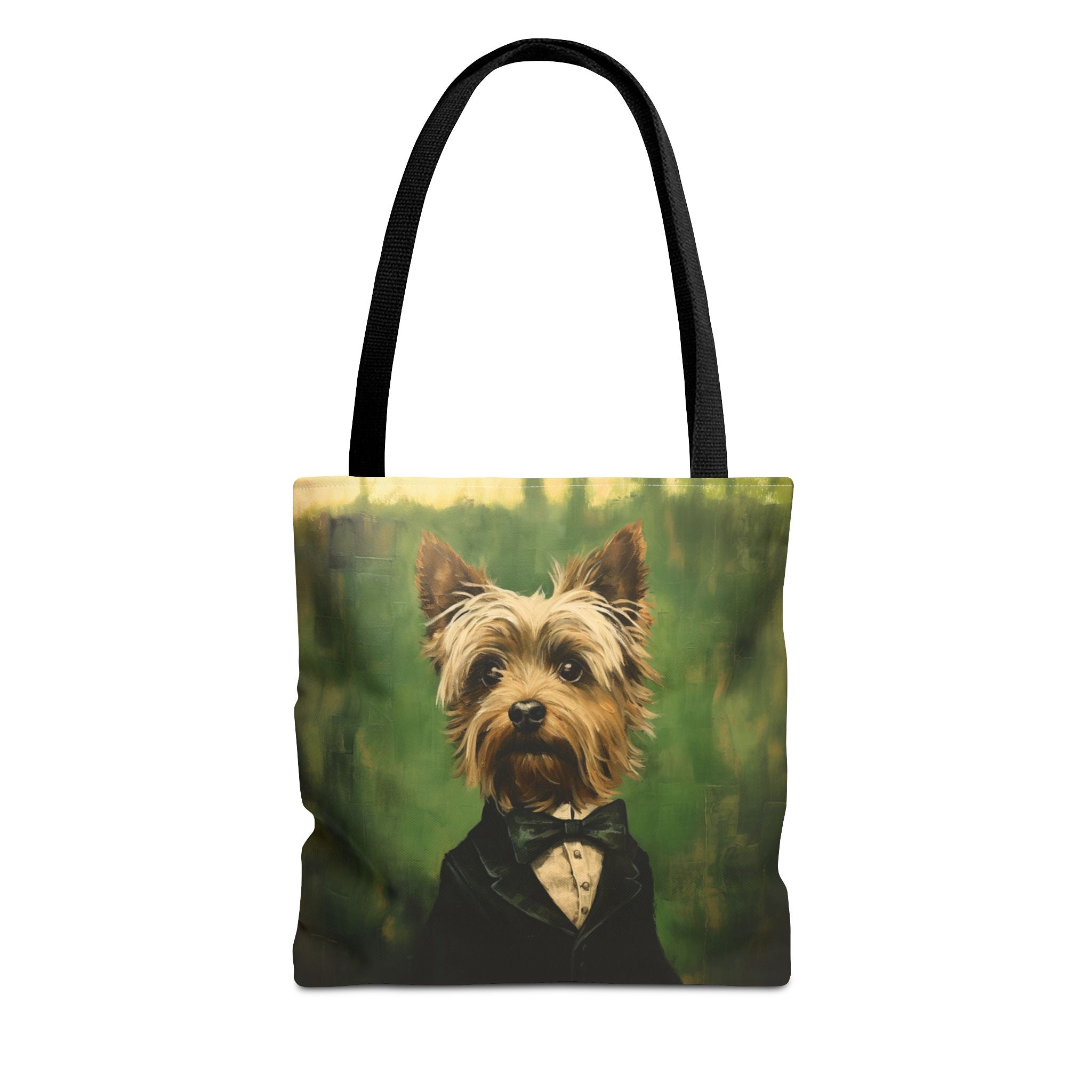 Dapper Yorkie Tuxedo Tote Bag, Eco-Friendly Market Bag for Dog Lovers