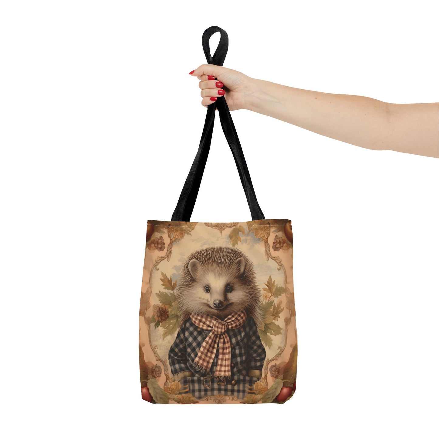 Charming Hedgehog Fall Tote Bag - Eco-Friendly Thanksgiving Market Bag