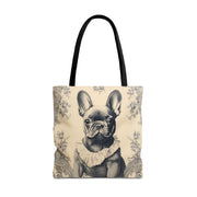 Chic French Bulldog Canvas Tote Bag – Elegant Dog Lover Gift