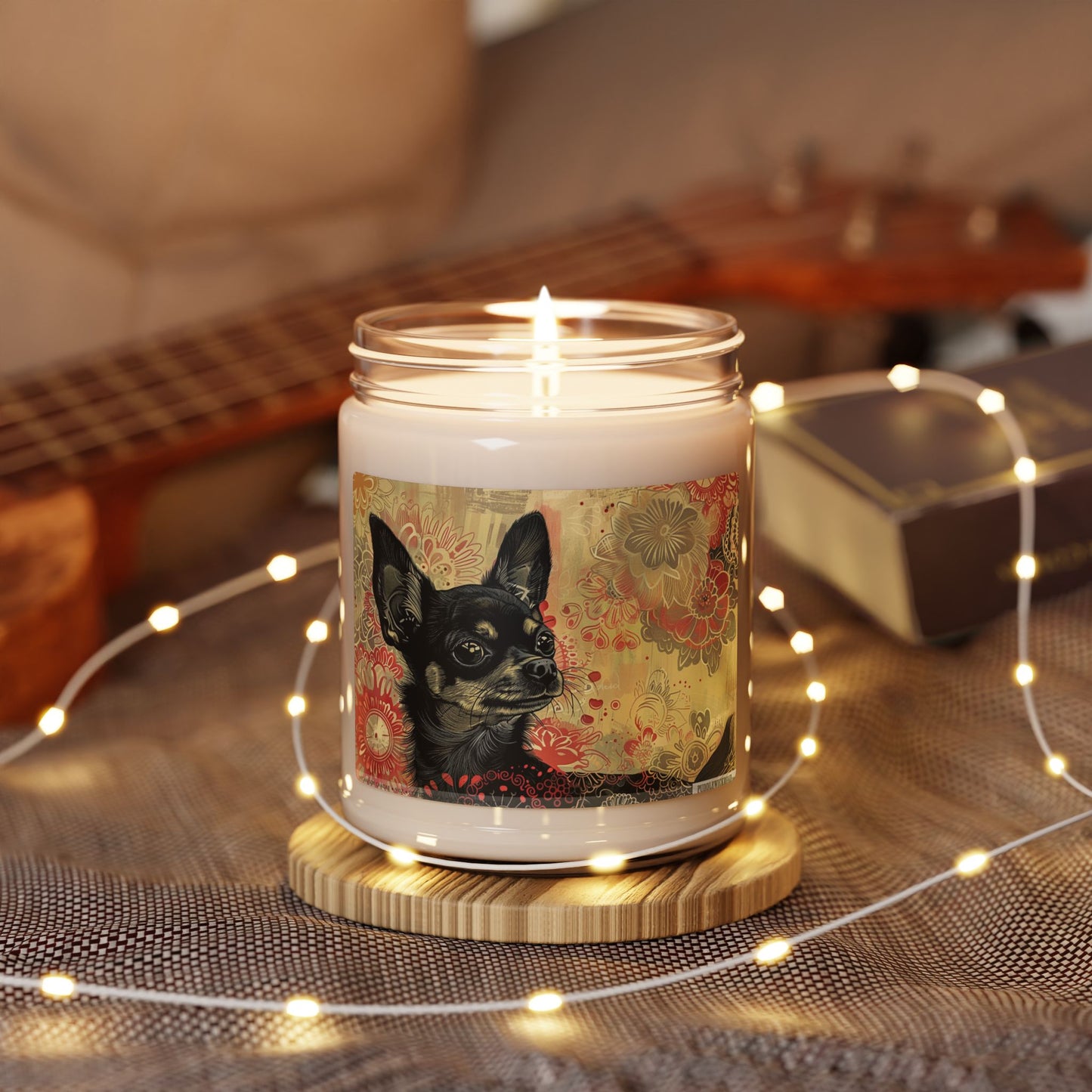 Charming Chihuahua Vintage-Style Soy Candle Gift for Dog Lovers