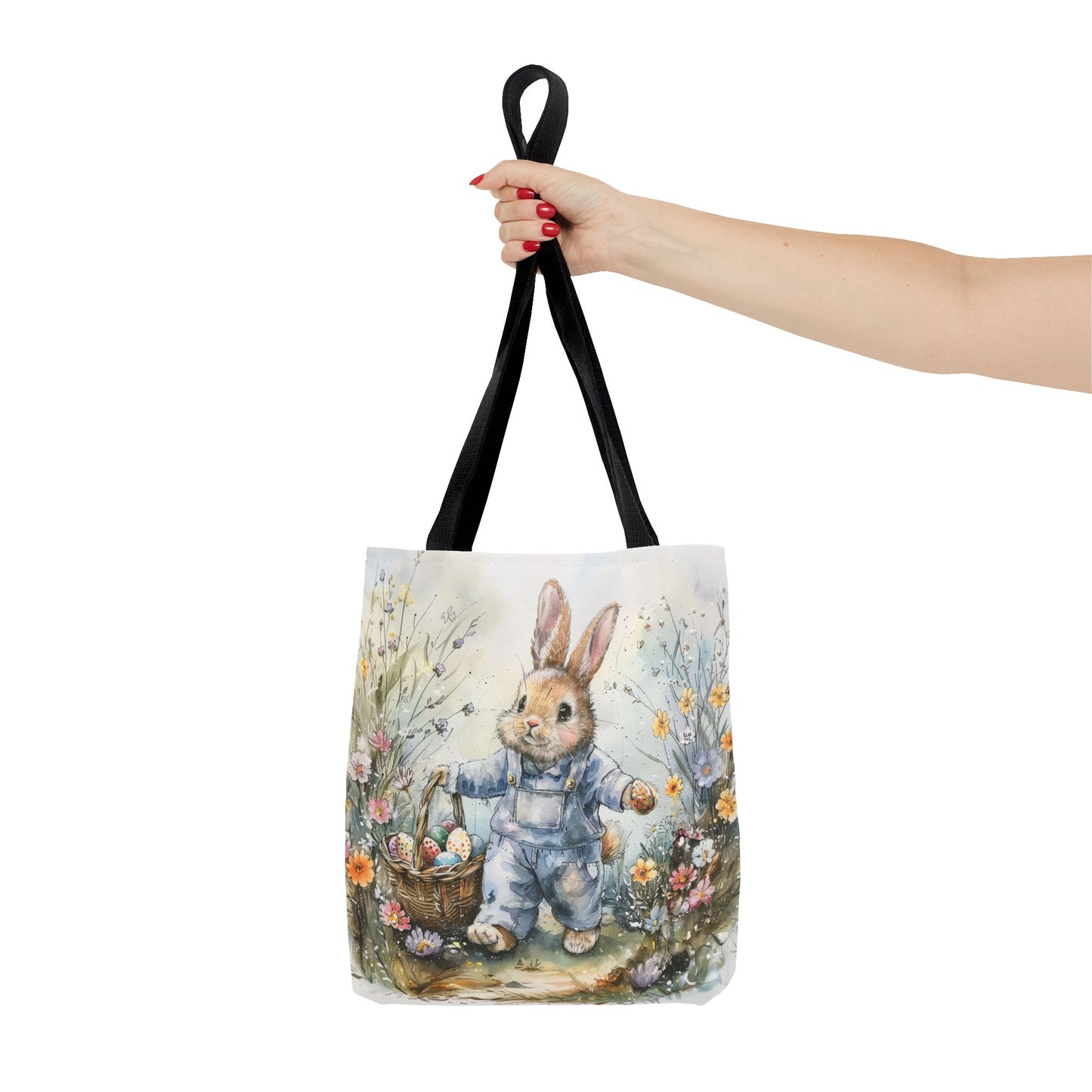 Easter Bunny Garden Tote Bag, Adorable Spring Design for Gift-Giving