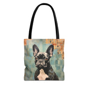 Frenchie Chic Canvas Tote Bag, Eco-Friendly Dog Lover Gift