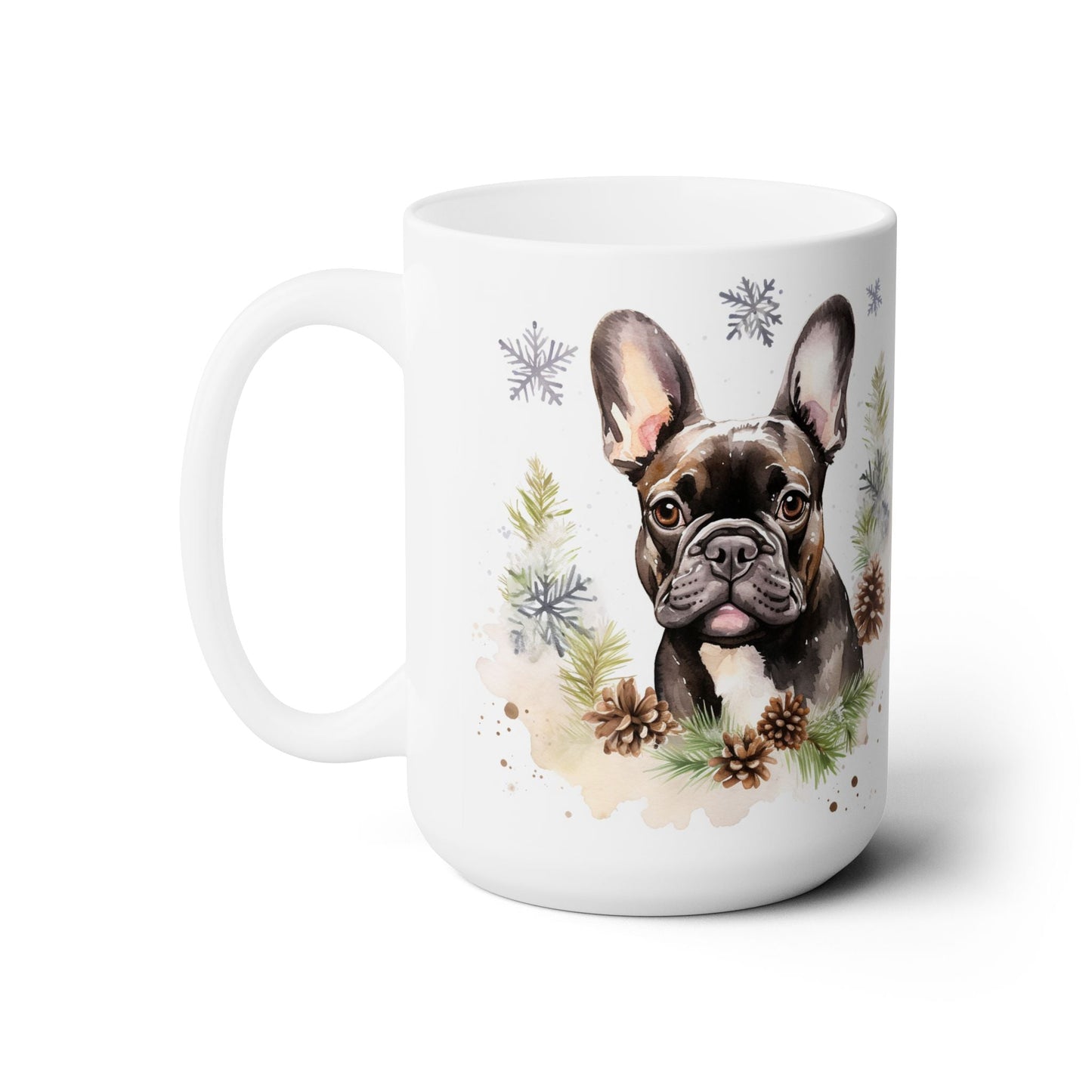 French Bulldog Holiday Mug – Festive Coffee Cup for Frenchie Lovers