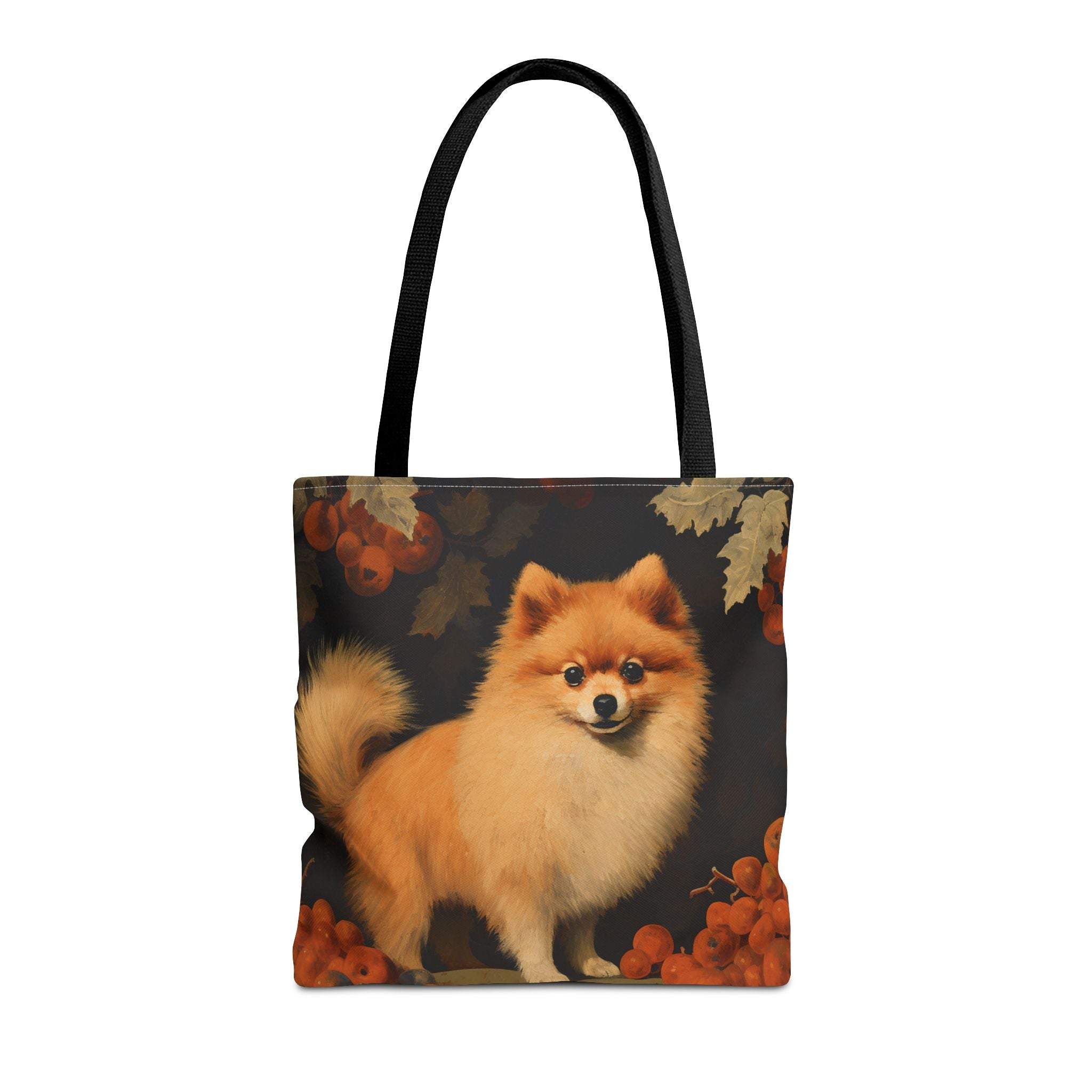 Pomeranian Autumn Harvest Tote Bag, Rustic Fall Gift Idea