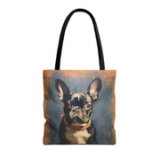 French Bulldog Canvas Tote Bag - Chic Artistic Design for Dog Enthusiasts