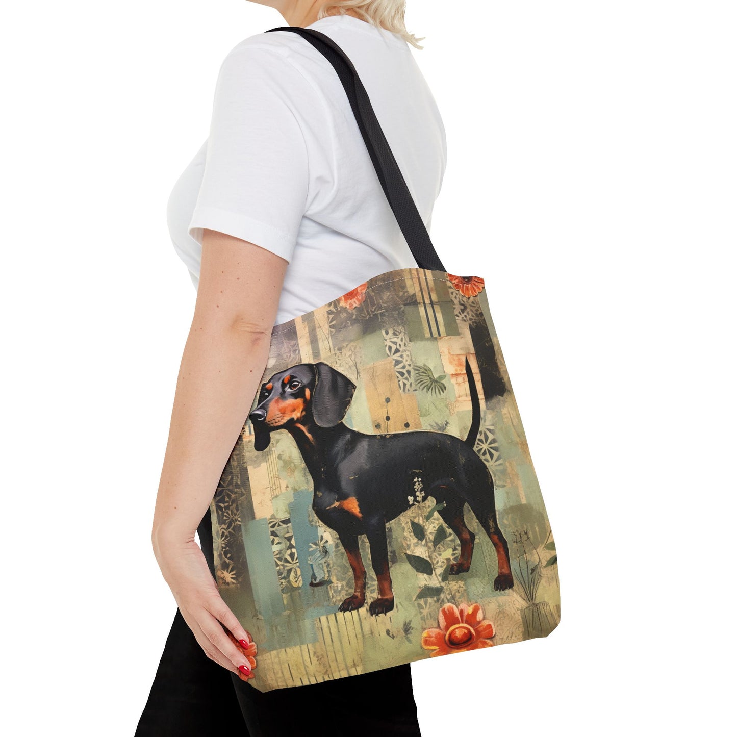 Charming Dachshund Art Tote Bag – Eco-Friendly Canvas for Dog Lovers