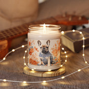 Frenchie Blossoms Soy Candle – Adorable French Bulldog Gift