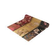 Elegant Asian Table Runner | Crimson Red, Gold, Blue, Black Luxury Decor (72" or 90")