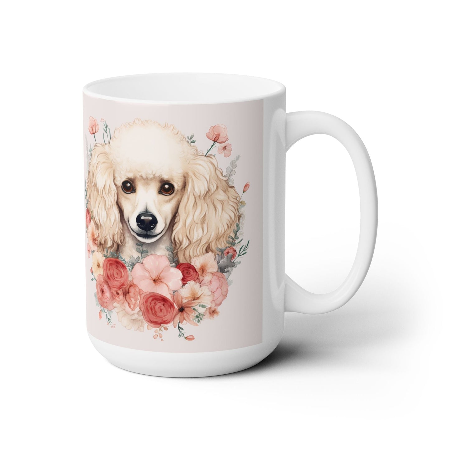 Elegant Poodle Floral Coffee Mug – Gift for Dog Lovers and Pet Parents