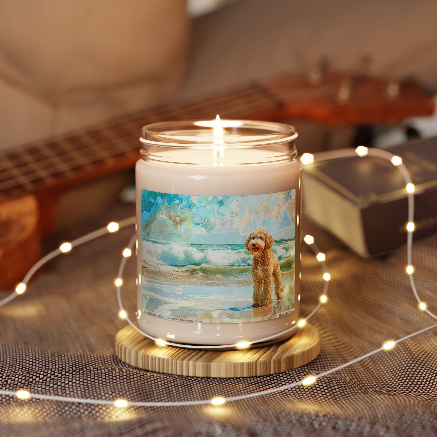 Goldendoodle Beach Bliss Soy Candle – Dog Lover Gift