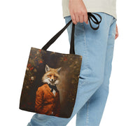 Dapper Fox Canvas Tote Bag, Artistic Nature-Lover Gift, Eco-Friendly Carryall