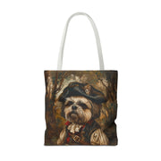 Shih Tzu Pirate Tote Bag, Eco-Friendly Canvas for Dog Lovers