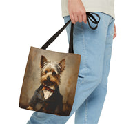 Yorkshire Terrier Aristocrat Tote Bag, Stylish Canvas for Pet Lovers