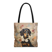 Dashing Dachshund Floral Tote Bag – Chic Eco-Friendly Dog Lover Gift