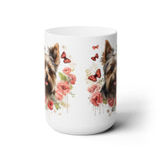 Yorkie Bliss Floral Coffee Mug – Perfect for Yorkie Lovers!