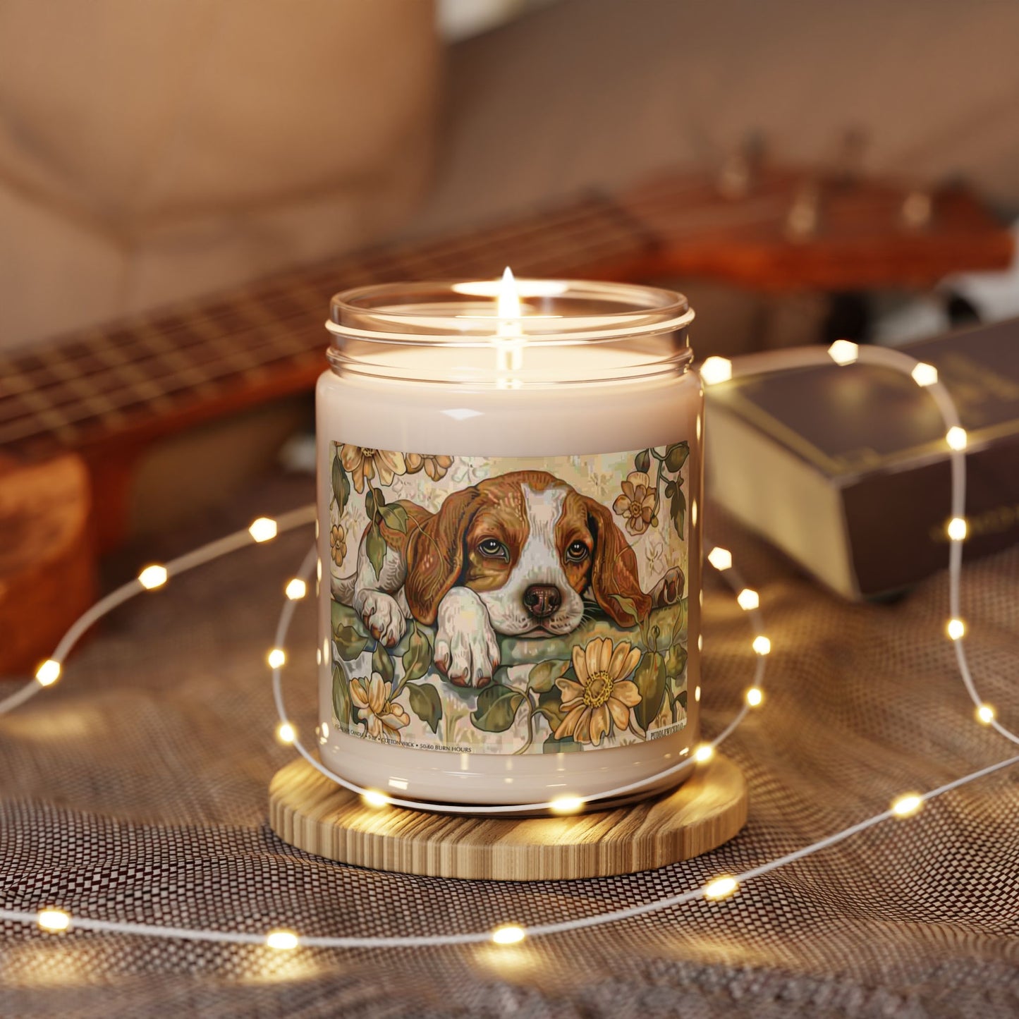 Beagle Blossom Candle - Cozy Soy Candle for Dog Lovers