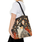 Cardigan Welsh Corgi Tote Bag - Celestial Floral Eco-Friendly Design