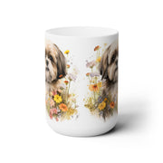 Shih Tzu Floral Magic Coffee Mug – Dog Lover Gift, Nature-Inspired Art