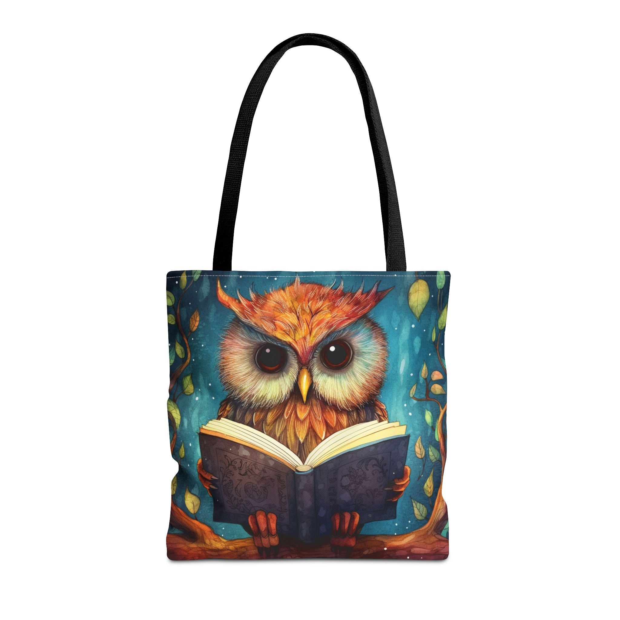 Charming Owl Reading Tote Bag - Eco-Friendly Canvas for Nature Lovers